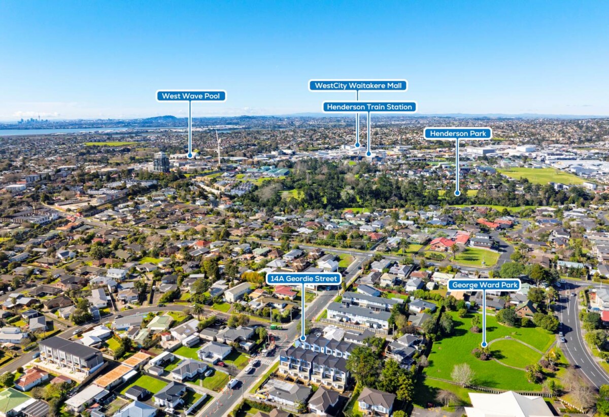 Move-in ready, brandnew freehold 2 beds + study room + a ground floor rumpus room with its own bathroom home, total 4 rooms 3.5 baths, 14F Geordie Street, Henderson, Auckland