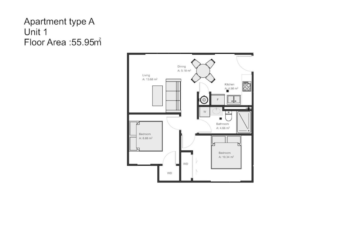 Westlake school zone, brandnew 2 beds 1 bath apartment, minutes from Wairau Park’s business and shopping hub, Pak n Sav around the corner, 1-6 246 Wairau Road, Glenfield, Auckland