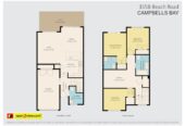 Double Westlake and Rangitoto College zones, 3 beds 2.5 baths home with high ceilings, minutes to schools beach, supermarket, 355B Beach Road, Campbells Bay, Auckland