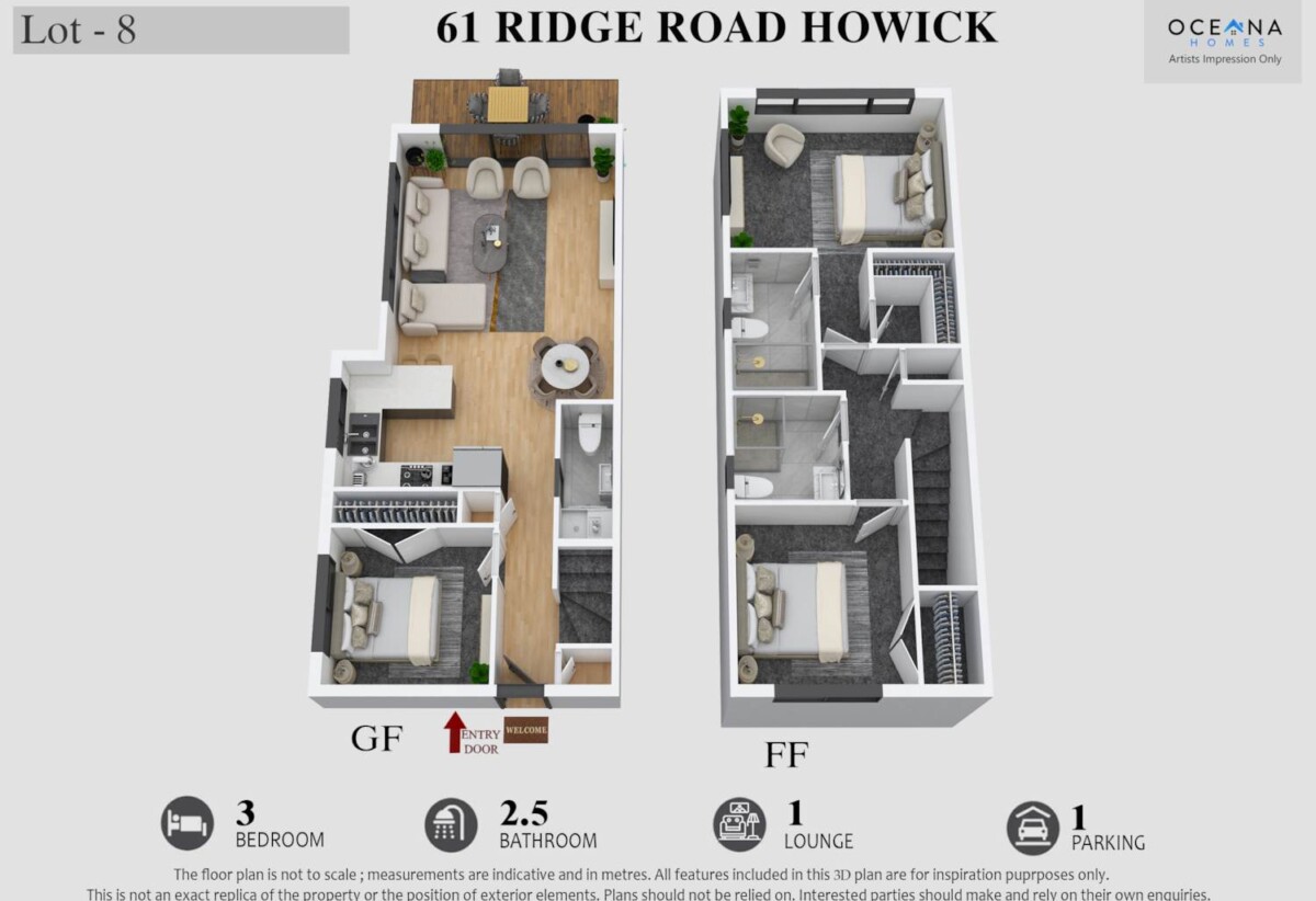 Brandnew freehold 3 beds home, Currently under construction and scheduled for completion before Christmas, 8/61 Ridge Road, Howick, Auckland