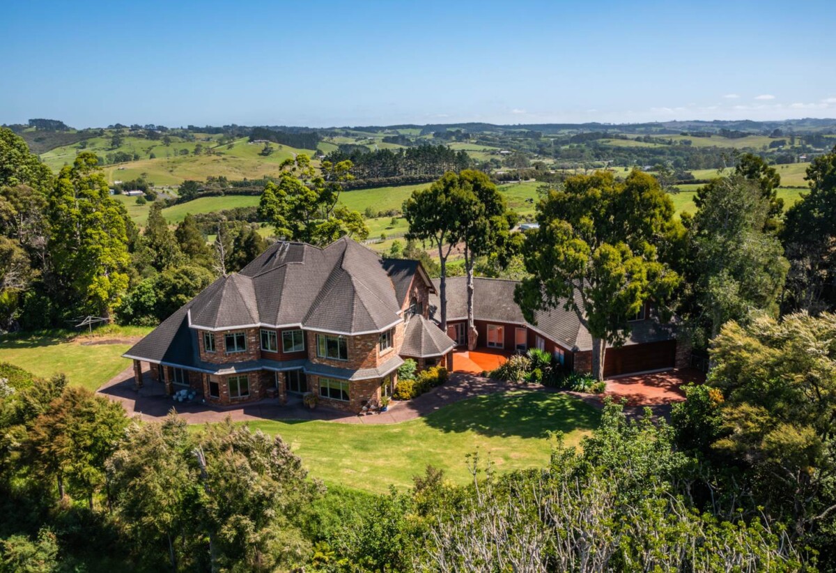 Brick Luxury 6 beds lifestyle house on a private gated 2.46 hectares (mol) of native bush, adorned with established Kauri and Rimu trees, 251 Whitehills Road, Waitoki, Wainui, Auckland