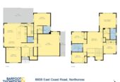Sherwood School (Auckland) zone, brandnew 5 beds house, 2 kitchens, 2 master suites ( 1 Ensuite ground floor), walks to schools, Lot 2/880 East Coast Road, Browns Bay, Auckland