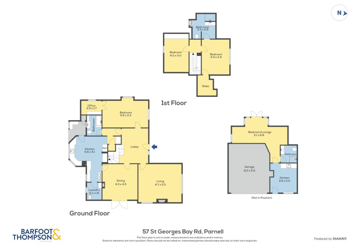 Double Grammar school zone, 3 beds 2 baths house with double garage and 1 bed 1 bath granny on 1518m² land, minutes to schools, Newmarket and CBD, 57 St Georges Bay Road, Parnell, Auckland