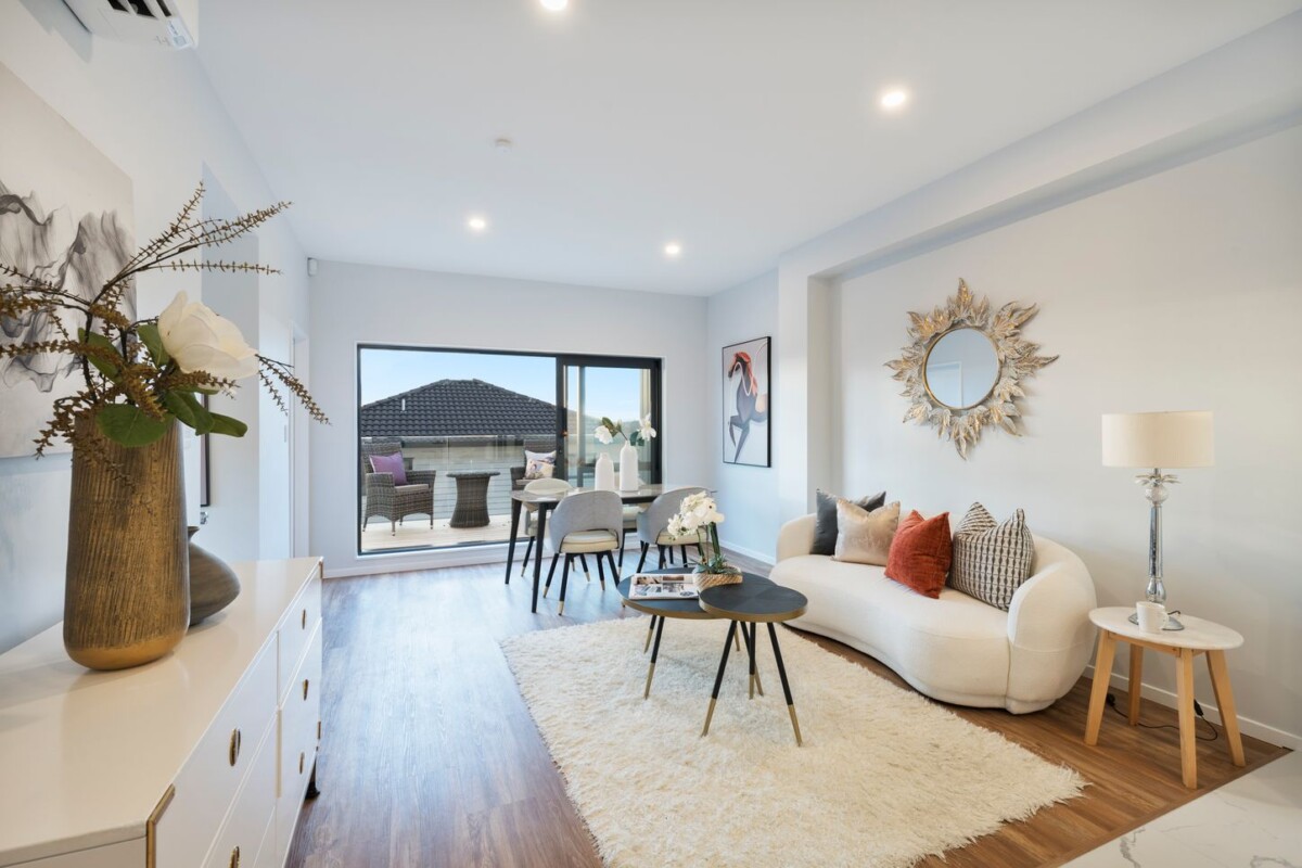Brandnew 2 beds + study + balcony + 1 rumpus room with ensuite on ground floor, Minutes to WestCity, Lincoln Road shopping, Pak’n Save, 16D Geordie Street, Henderson, Auckland