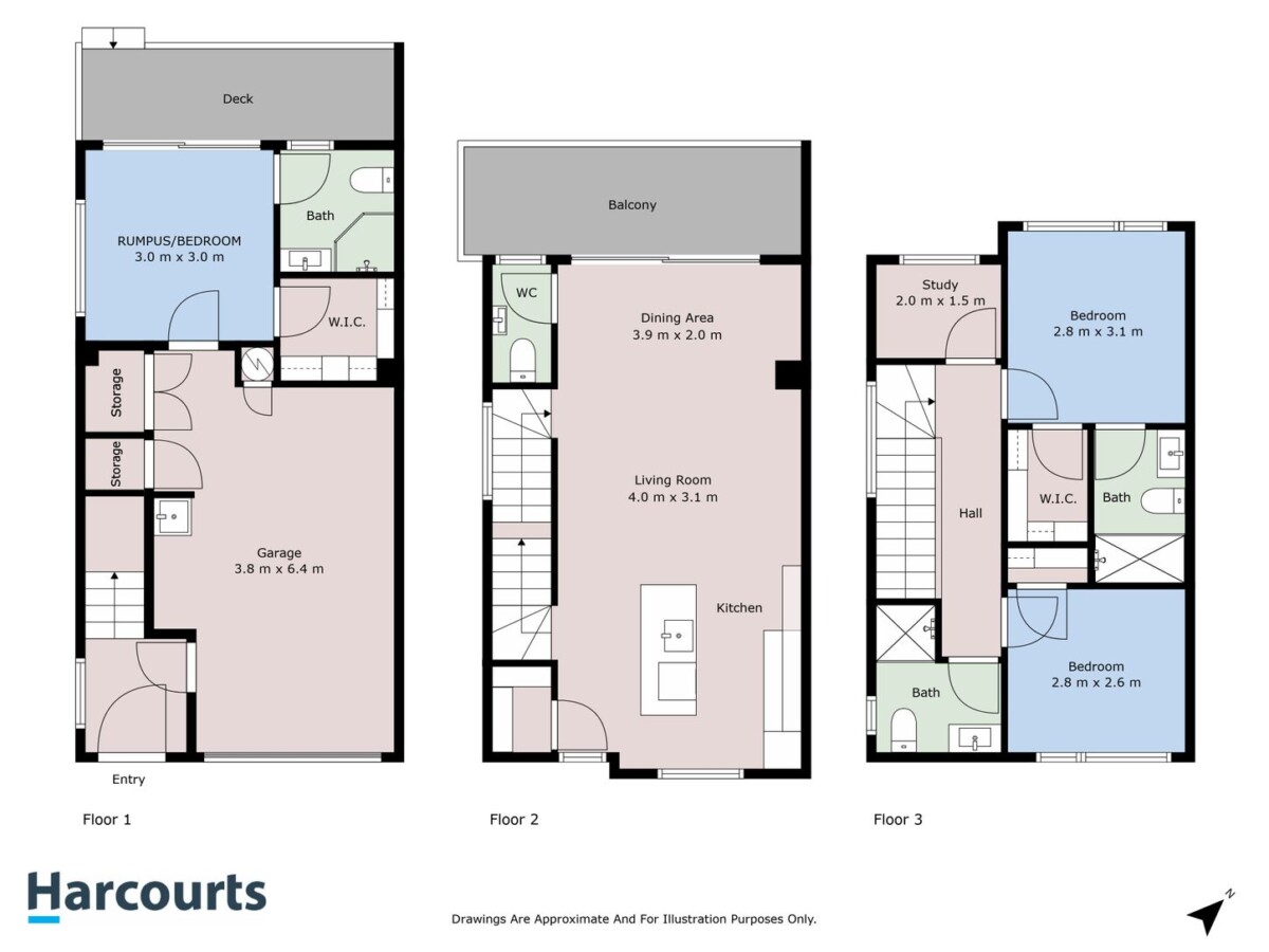 Brandnew 2 beds + study + balcony + 1 rumpus room with ensuite on ground floor, Minutes to WestCity, Lincoln Road shopping, Pak’n Save, 16D Geordie Street, Henderson, Auckland
