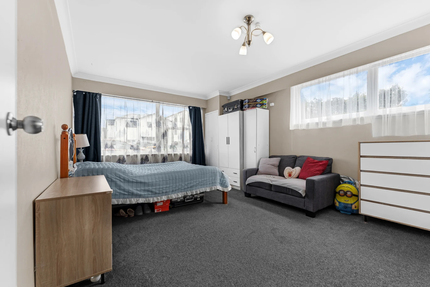 Brick and tile 3 beds 3 baths home, Plus – a self-contained area with its own entrance, featuring a sitting room, study, bathroom, Rumpus, 1/59 Glenmore Road, Sunnyhills, Auckland