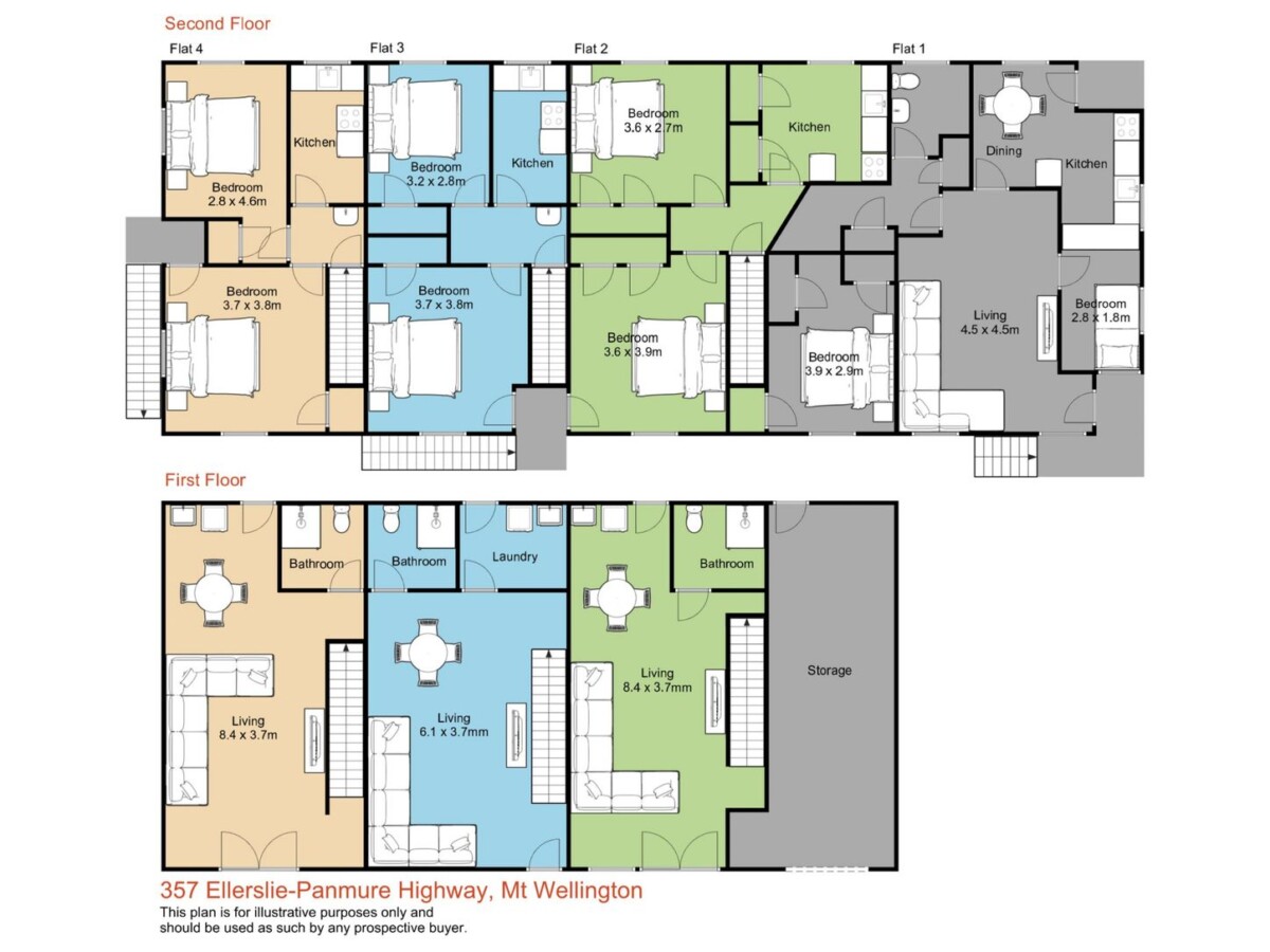 once in 40 years, 1100m2 section with 4 x 1brm units on 2 levels, proven holding income of over $80,000pa, Only minutes to Macca’s Motorway access and Syliva Park, Unit 1-4/357 Ellerslie-Panmure Highway, Mount Wellington, Auckland