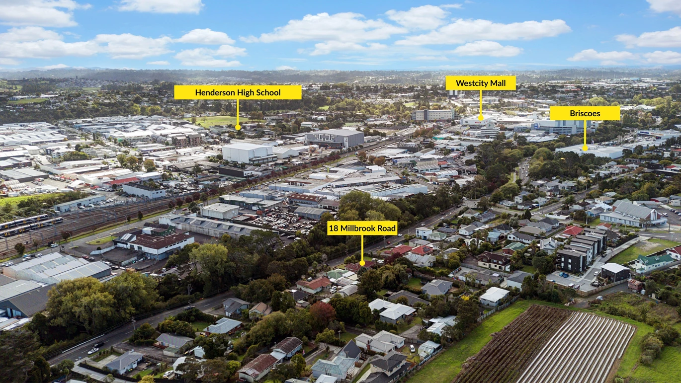 Brick and tile 3 beds house on 977m² section, THAB Zoning, Concept Plan Included, Pending RC, BC, EPA, 18 Millbrook Road, Henderson, Auckland