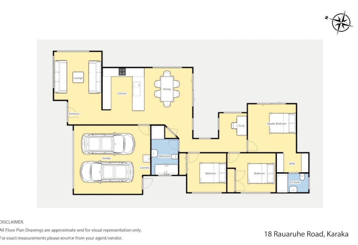 3 beds 2 baths house on 429m² section, double garage, close to schools, shops, motorway access, 18 Rauaruhe Road, Karaka, Auckland