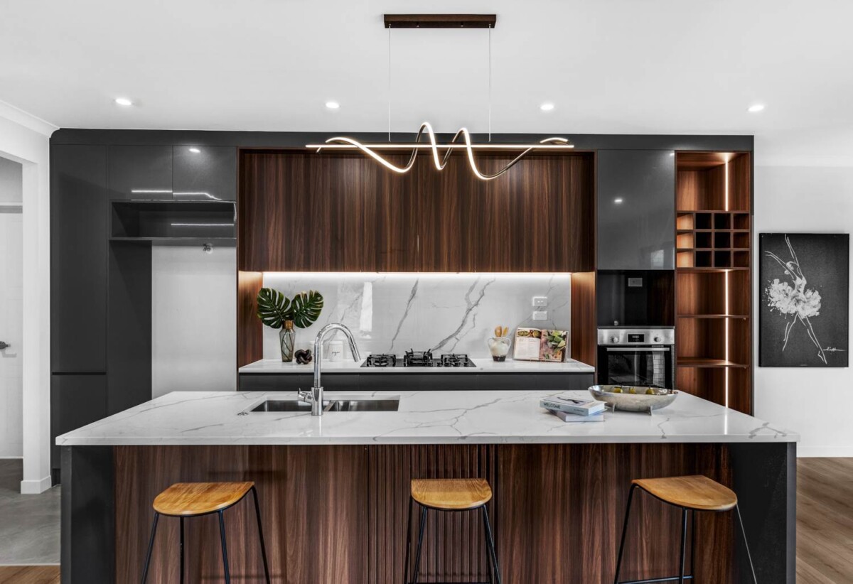 Two legal kitchens, brandnew 5 beds (3+2 or 4+1) 3.5 baths house, A self-contained wing with its own legal kitchen and living area, 75 Rongoa Maori Way, Pukekohe, Auckland