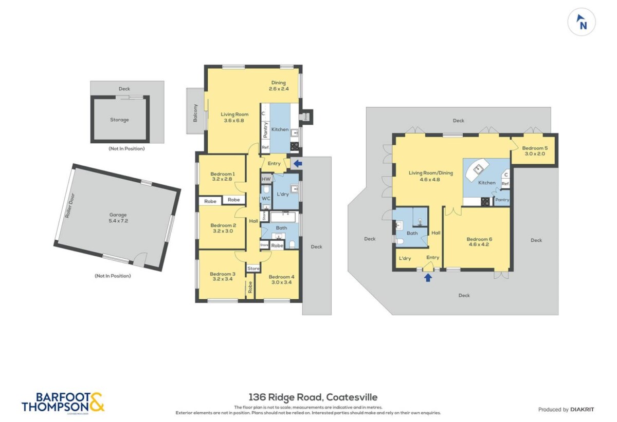 6 beds 2.5 baths houses on 1.4258ha land, a 4 beds 1.5 bath main home + 2 beds 1 bath cottage, currently rented for rented at $690 and $650 per week, 2.4 km to Coatesville School, 2.5 to Albany Senior High School, 136 Ridge Road, Coatesville, Auckland