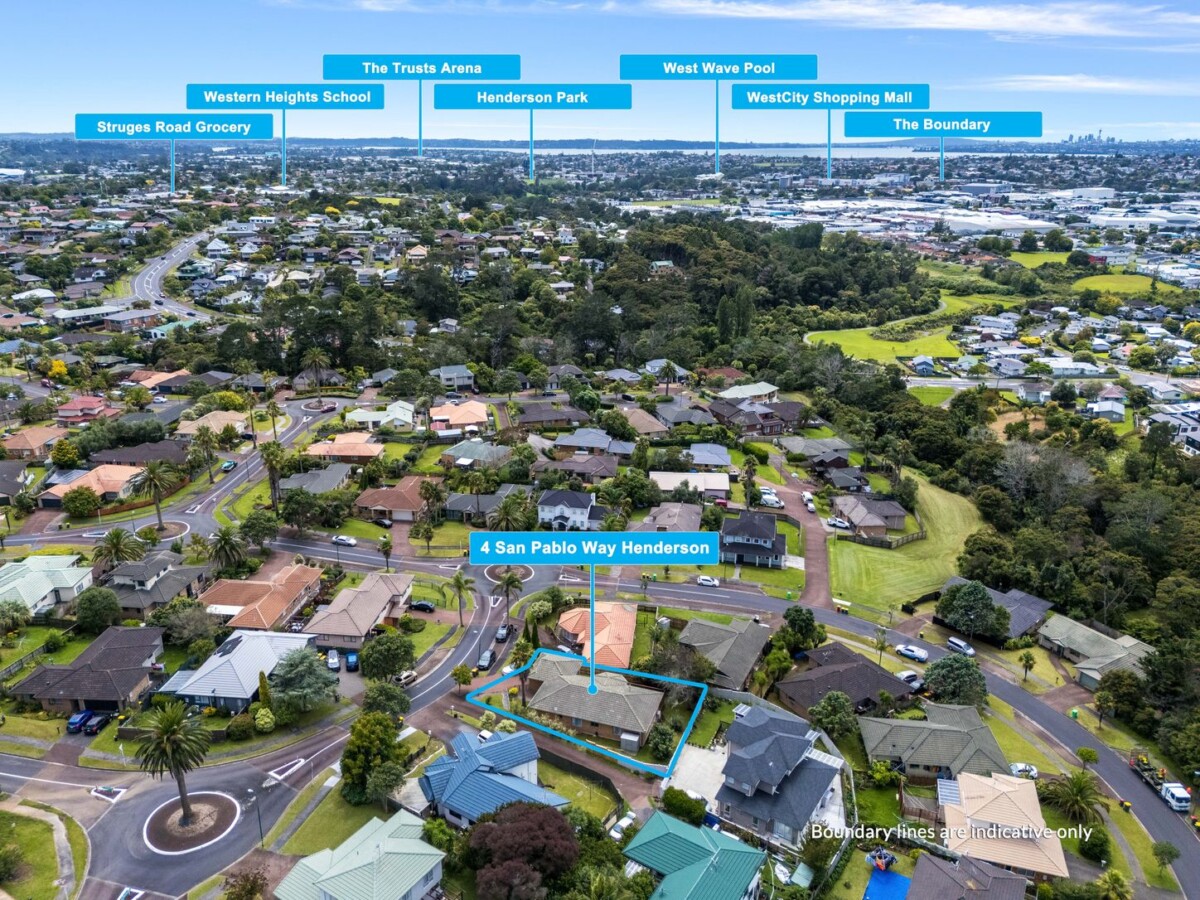 First time on the market in 26 years, 167m2 brick and tile 4 beds + study room 2 baths house on 561m2 section, West Heights School zone, 4 San Pablo Way, Henderson, Auckland