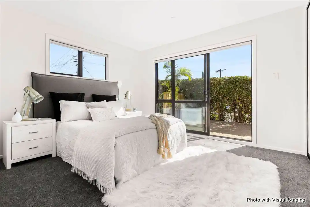 Move-in ready, renovated 3 beds 1 bath house with deck on 2709m2 section, 0.5 km to Tirimoana School, 1 km to Rangeview Intermediate, 1.8 km to Henderson High School, 107A Te Atatu Road, Te Atatu South, Auckland