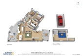 2 x 3 beds house on 1874m2 section, with RC approved for 12 terrace houses and 1 freestanding townhouse, all with garage, 0.2 km to Glenfield Intermediate School, 0.5 km to Marlborough School, 1.8 km to Westlake Girls’ High School, 19 & 21 Ramillies Place, Glenfield, Auckland