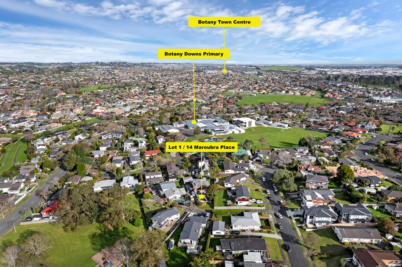 Freehold 361m2 section, with RC for a standalone 4 beds 3 baths house with double garage, zoned for Botany Downs School and Howick Intermediate, Lot 1/14 Maroubra Place, Botany Downs, Auckland