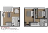 Auckland Grammar School Zone, Fully furnished, Leasehold 2-beds 1 bath 2 car parks multi level apartment, 7C/11A City Road, Auckland Central, Auckland
