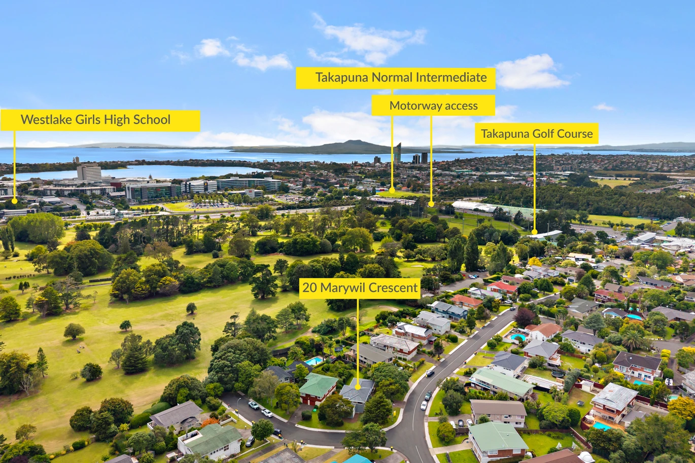 Renovated 4 beds 2 baths house on 733m2 section, Zoned for Westlake Girls High School and close to shops, supermarkets, sports facilities, motorway access, and just metres from Takapuna Golf Course, 20 Marywil Crescent, Hillcrest, Auckland
