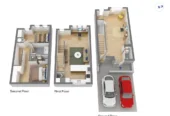 Double Grammar school zone, 2 beds + big office 2.5 baths 2 car parks mixed-use townhouse, 1 Title, 2 Addresses, Separate-Access 40m2 office with toilet downstairs, Vendors have purchased elsewhere, 0.9km to Auckland Girls’ Grammar School, 1km to Auckland Grammar,  5/1 Glenside Crescent, Grafton, Auckland