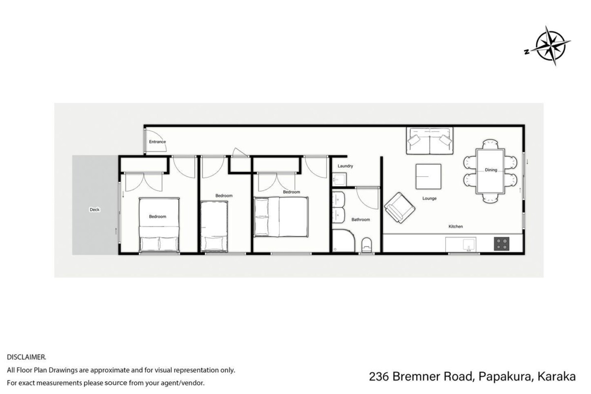 10 Year Builder Guarantee, brandnew 2 beds + study 1 bath with backyard, deck and 2 car parks, Close to shops, cafes, schools, and other amenities, 236 Bremner Road, Karaka, Auckland