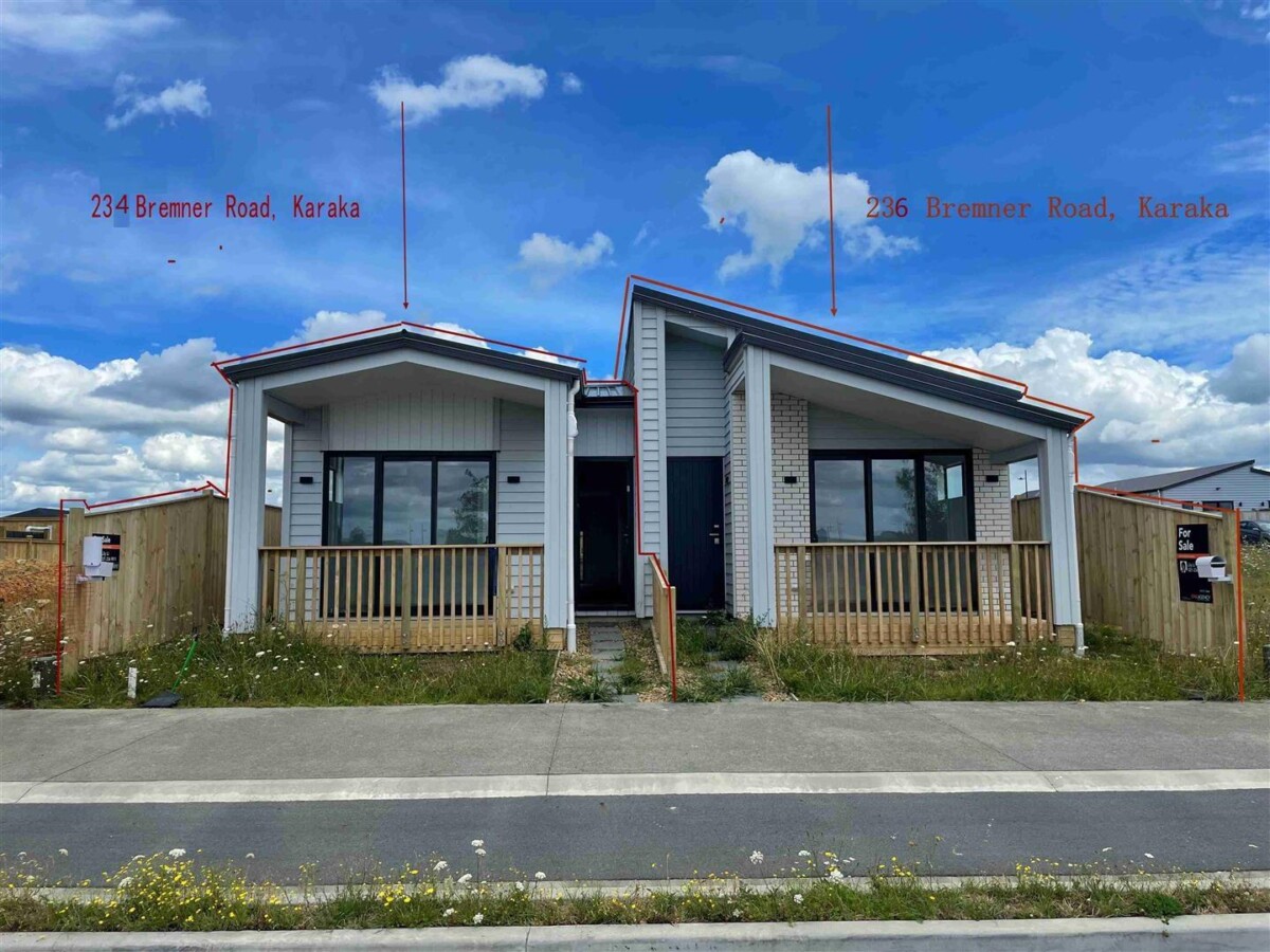 10 Year Builder Guarantee, Brandnew 2 beds + study 1 bath home with 2 car parks on 178m2 section, Close to shops, cafes, schools, and other amenities, 234 Bremner Road, Drury, Auckland
