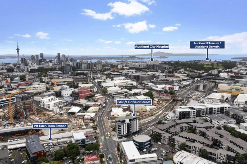 The Penthouse | Must Be Sold,, Urgent, Auckland Grammar School zone, 3 beds 2 baths 2 car parks with 180-degree views of Mount Eden, walks to CRL Maungawhau train station, 603/1 Enfield Street, Mount Eden, Auckland