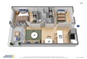 Double Grammar school zone, 53m2 Freehold 2 beds (1bed + 1 flexi room) 1 bath apartment, 0.9 km to Auckland Girls’ Grammar School, 1.7 km to Auckland Grammar, 1406/438 Queen Street, City Centre, Auckland
