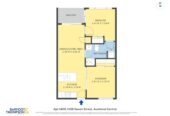 Double Grammar school zone, 53m2 Freehold 2 beds (1bed + 1 flexi room) 1 bath apartment, 0.9 km to Auckland Girls’ Grammar School, 1.7 km to Auckland Grammar, 1406/438 Queen Street, City Centre, Auckland