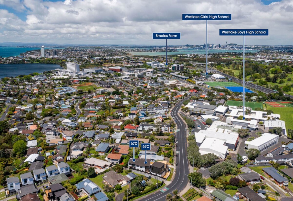 Double Westlake school zone, Brandnew freehold 4 beds 2.5 baths home with garage, close to schools, shopping centres, beach, motorway access, 0.2 km to Forrest Hill School and Westlake Boys’ High School, 0.9 km to Westlake Girls’ High School, 67D Forrest Hill Road, Milford, Auckland