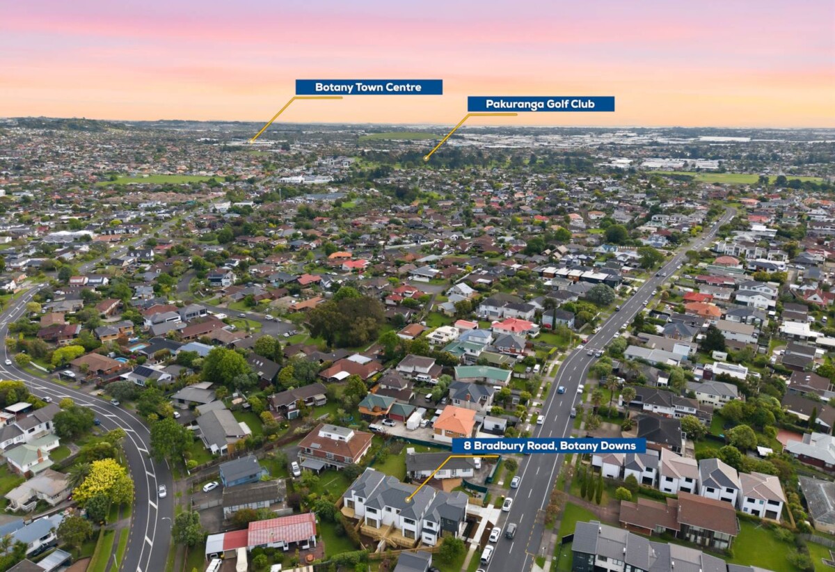 Brandnew freehold 3 beds + large study 2.5 baths home with garage, 0.3 km to Howick Intermediate, 0.6 km to Howick Primary School, 1.5 km to Pakuranga College, Lot 1, 8 Bradbury Road, Highland Park, Auckland
