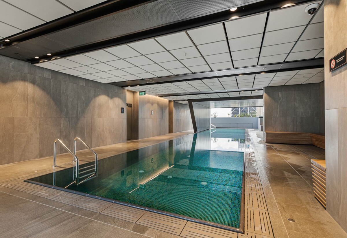 Auckland Girls’ Grammar School zone, 73m2 Spacious 1 bed 1 bath apartment plus a good-sized balcony, in The Pacifica, 1003/10 Commerce Street, City Centre, Auckland