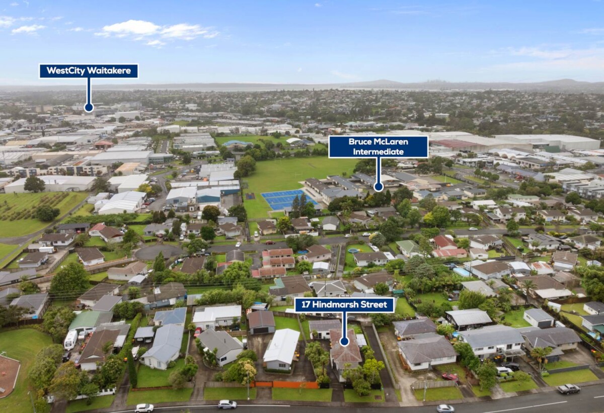 Motivated owners downsizing, 3 beds 2 baths house on 577m2 section, with huge storage/rumpus area, 0.2 km to Bruce McLaren Intermediate School, 0.8 km to Henderson South School, 1.4 km to Henderson High School, 17 Hindmarsh Street, Henderson, Auckland