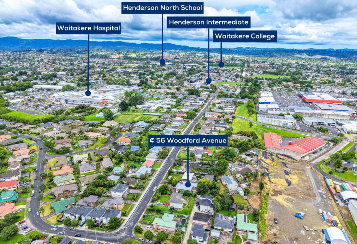 3 beds house on 809m2 section, RC Lodged for 6 standalone 3-beds 3-baths home, The site planning, engineering, traffic, landscape and shading studies have all been completed, 0.6 km to Henderson Intermediate, 0.8 km to Henderson North School, 1.2 km to Waitakere College, 56 Woodford Avenue, Henderson, Auckland
