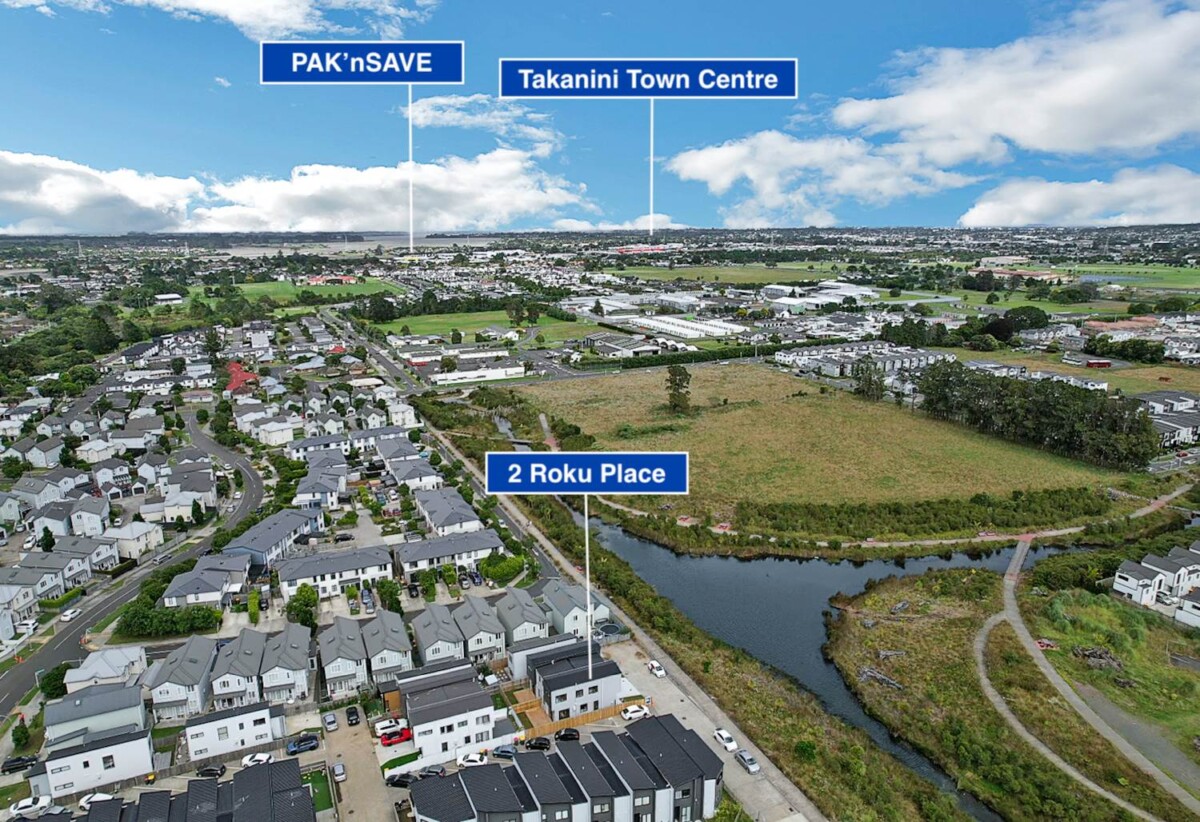 3 beds 2.5 baths home with Reserve Views on 141m2 section, 0.6 km to Cosgrove School, 1.4 km to Papakura High School, 1.8 km to Papakura Intermediate, 2 Roku Place, Papakura, Auckland