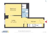 Auckland Girls’ Grammar School zone, 30m2 Freehold 1 bed 1 bath apartment, A well-managed hotel style apartment, Full furniture package is included, 209/188 Hobson Street, City Centre, Auckland