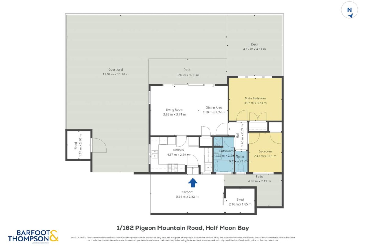 Brick and tile 2 beds 1 bath home, close to schools, Half Moon Bay ferry terminal, shopping centre, 0.2 km to Pakuranga College, 0.6 km to Wakaaranga School, 0.8 km to Farm Cove Intermediate, 1/162 Pigeon Mountain Road, Half Moon Bay, Auckland