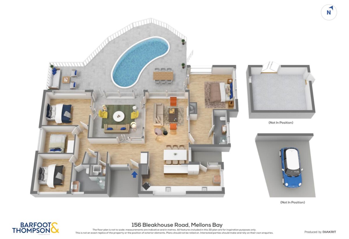 Macleans College zone, ronovated 4 beds 2 baths house on 1214m2 section, with RC-approved plans for two subdivided lots (499sqm & 600sqm), 0.6 km to Mellons Bay School, 1 km to Macleans College, 1.3 km to Bucklands Beach Intermediate, 156 Bleakhouse Road, Mellons Bay, Auckland
