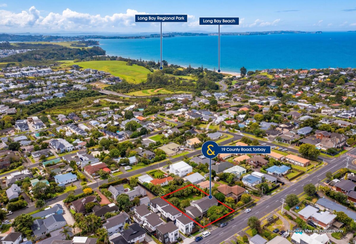 4 beds 2 baths house with double garage on 1012m2 section, 0.9 km to Long Bay College, 1.1 km to Torbay School, 1.3 km to Long Bay School, 19 County Road, Torbay, Auckland