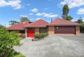 Brick and tile 5 beds + office 3 baths house with double garage, next to and with a wonderful outlook and access to the Remuera Golf Club, close to shopping centre, 2.6 km to Selwyn College and St Thomas School (Auckland), 3.5 km to Baradene College, 28B Charles Fox Place, St Johns, Auckland