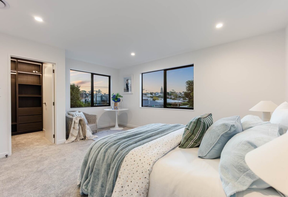 Double Westlake High School Zone, Brandnew 4 beds 3 baths home with garage and study nook, Central air-conditioning , close to Milford Village, schools, beach, motorway access, 0.3 km to Milford School (Auckland), 0.8 km to Westlake Boys’ High School, 0.9 km to Westlake Girls’ High School, 1.3 km to Takapuna Normal Intermediate, Lots 1-3/7 Alma Road, Milford, Auckland