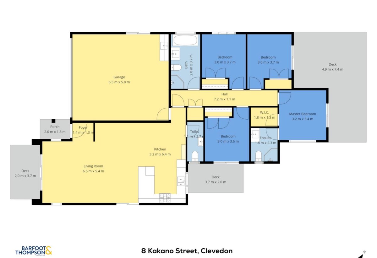 Brandnew 4 beds 2.5 baths house with double garage, deck and backyard on 500m2 section, 1.1 km to Clevedon School, 8 Kakano Street, Clevedon, Auckland