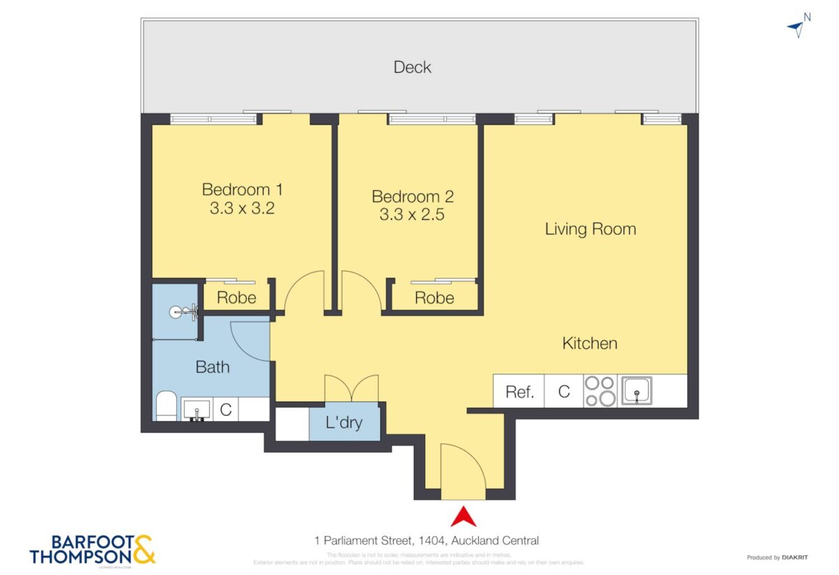 Auckland Girls’ Grammar School zone, sea views, Pet-friendly ,50m2 freehold 2 beds 1 bath apartment with car park, move-in ready, Full furniture package is included, 1404/1 Parliament Street, City Centre, Auckland