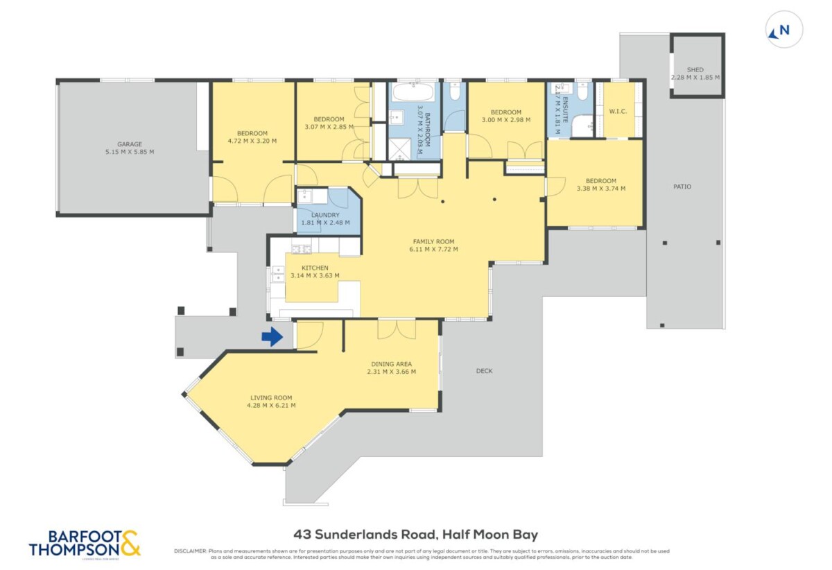 Macleans College zone, Brick and tile 4 beds 2 baths house with double garage on 617m2 section, 0.5 km to Pigeon Mountain School, 0.6 km to Bucklands Beach Intermediate, 0.9 km to Macleans College, 43 Sunderlands Road, Half Moon Bay, Auckland