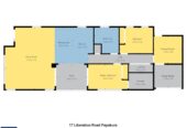 Standalone 2 beds 2 baths house on 211m2 section, Converted integrated garage – ideal third bedroom (currently used as 3rd bedroom which is carpeted & insulated) plus separate storage, close to schools, park, South Gate Shopping Centre, 17 Liberation Road, Papakura, Auckland