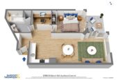 Auckland Girls’ Grammar School zone, 77m2 LEASEHOLD 1 bed + 1 study (which can be used as a second bedroom) 1 bath 1 car park apartment with sea views, move-in ready, 1210/30 Beach Road, City Centre, Auckland