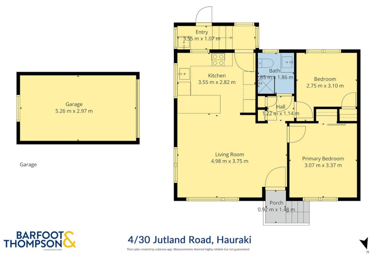 Westlake Girls’ High School and Takapuna Grammar School zone, Brick and tile 2 beds 1 bath home with garage, 1/4 Share of 1214m2 section, move-in ready, 0.5 km to Hauraki School, 1 km to Takapuna Grammar School, 4/30 Jutland Road, Hauraki, Auckland