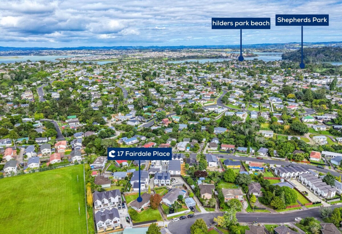3 beds house on 663m2 section, RC Approved for 4 new homes (2 duplex), each new home has 3 bedrooms, 2.5 bathrooms, single garage, Just minutes to schools, shops, parks, and beautiful beaches, 0.3 km to Birkdale Intermediate School, 0.5 km to Birkdale North School, 17 Fairdale Place, Birkdale, Auckland