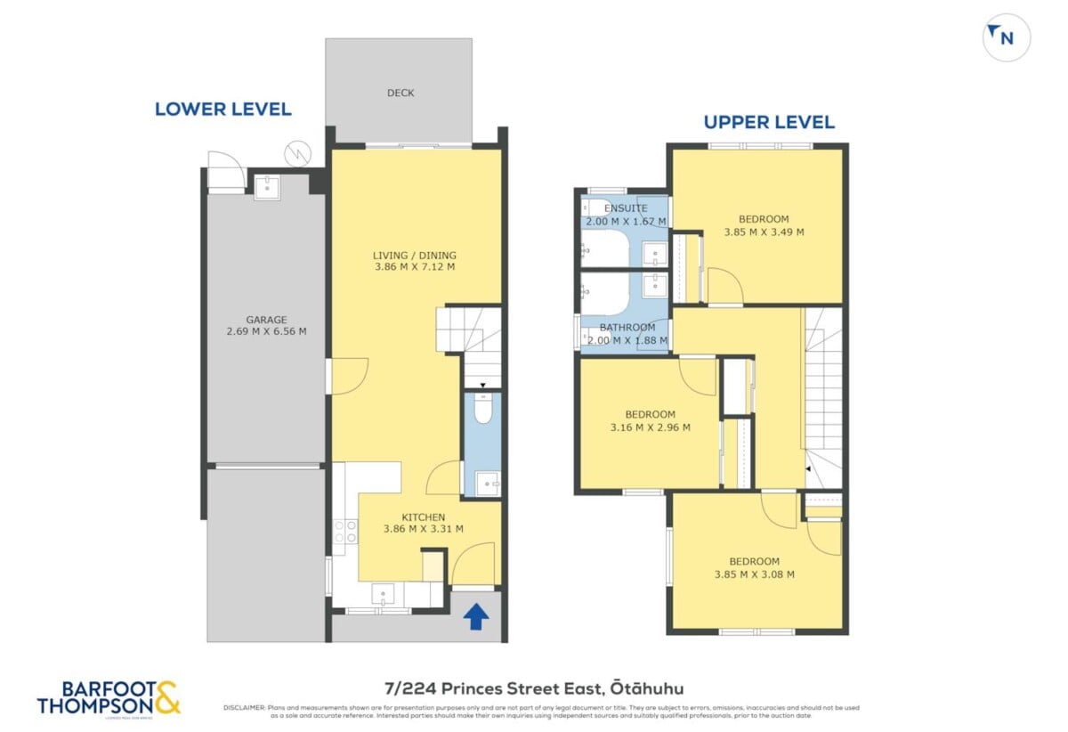 131m2 3 beds 2.5 baths home with garage, Only a two-minute walk to Seaside Park, close to schools, shopping centres, motorway access, 1.1 km to Otahuhu Intermediate, 1.6 km to Fairburn School, 2.6 km to Otahuhu College, 7/224 Princes Street East, Otahuhu, Auckland