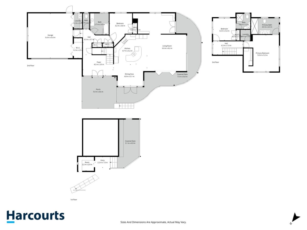 251m2 modern 3 beds 3 baths house with A separate media room and double garage on 527m2 section, with sweeping views over Westmere and the Seddon Fields, 15B Richard Street, Westmere, Auckland