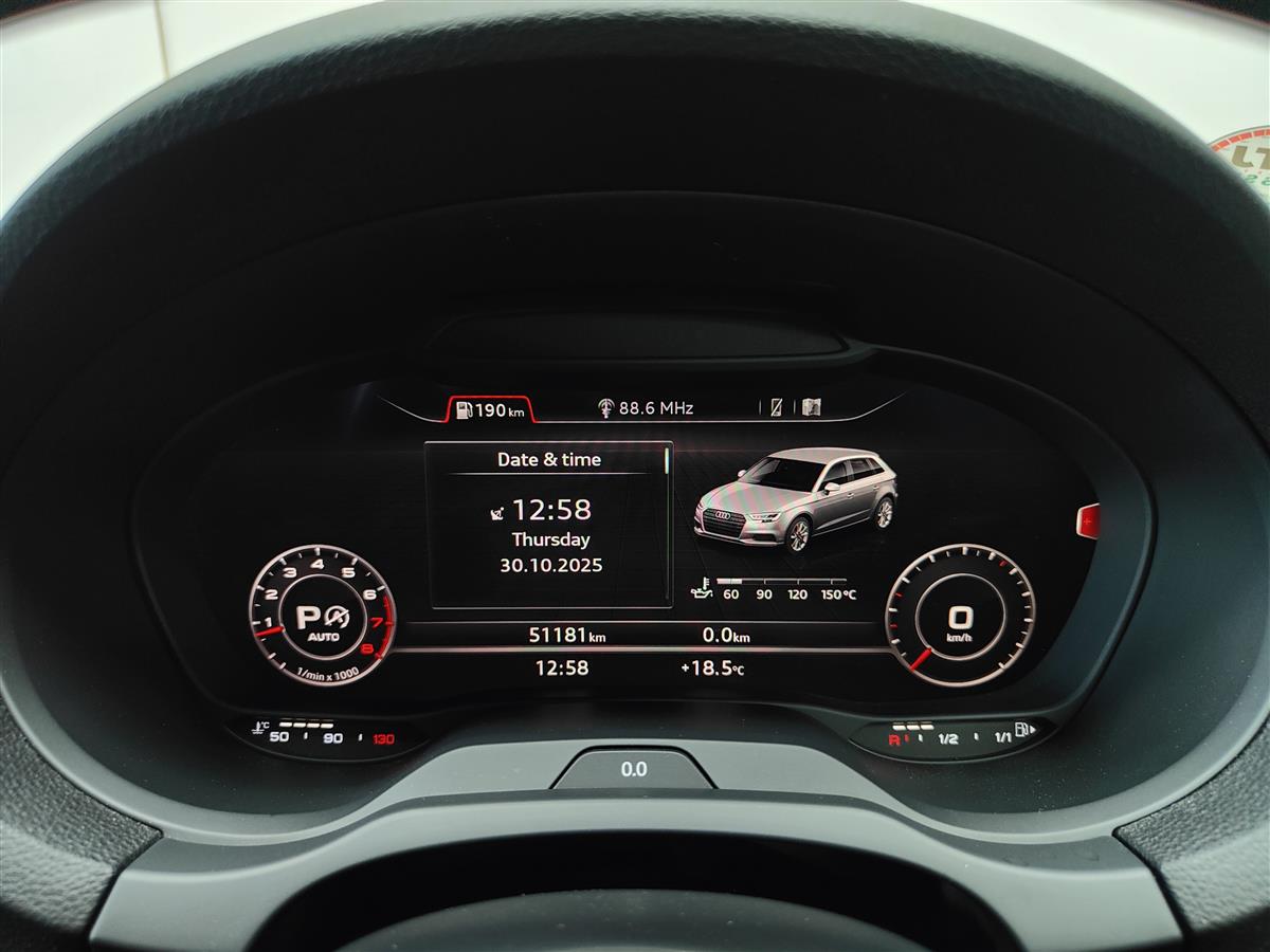 2017 Audi A3 1.4TFSI LUXURY PACKAGE/GRADE 4.5/FACELIFT/VITURL COCKPIT Hatchback Automatic, 5 seats, Black, Petrol, 1,400 cc, New Import, 51,150 km