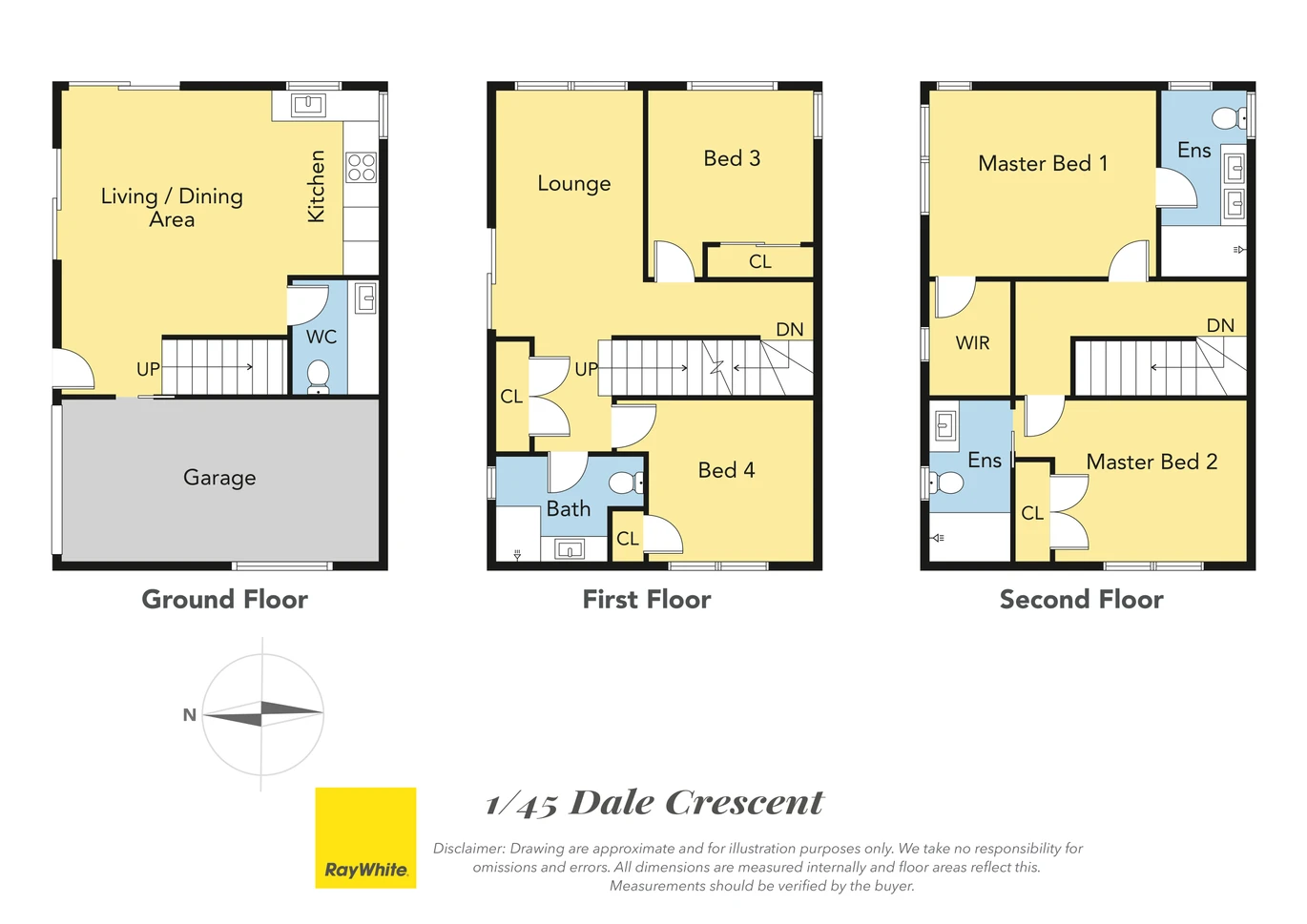 Freehold 4 beds 3.5 baths home with garage and 2 ensuites, located opposite Pakuranga Plaza, 1/45 Dale Crescent, Pakuranga, Auckland
